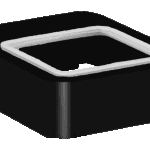 ALVA AQASAUGHBM ALVA Aura Glas- und Seifenhalter ohne Glas bzw. Schale, Black Line Matt  Verpackungseinheit:1ST