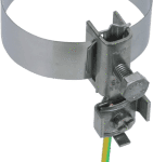 DEHN 540912 Erdungsbandrohrschelle D 27-168mm m. Anschlussklemme 2 x 4-25mm² NIRO BRS 27.168 AQ4 25 V2A Verpackungseinheit:1ST