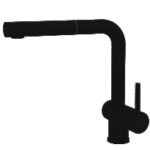 ALVA AQARVISPT1S ALVA Viva Spültischarmatur schwenkbarer Auslauf, herausziehbar, Schwarz Matt  Verpackungseinheit:1ST