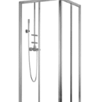 PALME DXE2B80A/H1/20 PA DRIVE 1.0 Eckeinstiegshälfte 2-teilig barrierefrei 785x2000 ESG transparent Alusilber links  Verpackungseinheit:1ST