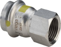 VIEGA 486 938 Viega Sanpress Inox G-Übergangsstück mit SC-Contur Stahl nichtrostend, Modell 0212 d: 42 Rp: 1½ 0212 Verpackungseinheit:1ST