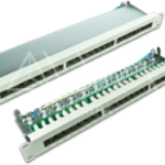 ALVA 19Z-PP-KAT6-24 19 Zoll Patchpanel KAT.6, 24-Port, geschirmt, LSA+, grau  Verpackungseinheit:1ST