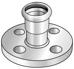 081be378-1116-4dee-bc97-1c16bfb640c0 KE KELIT 53755G00 KE KELIT NP486 STEELFIX Edelstahl Press-Übergangsflansch PN10/16 42-DN40 4-Loch NP486 Verpackungseinheit:1ST – Bild 1