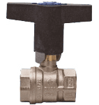 ALVA ACKHISOT1 ALVA Kugelhahn mit ISO T-Griff 1", PN40, IG voller Durchgang  Verpackungseinheit:1ST