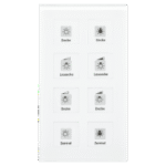 MDT BE-GT08W.01 KNX Glastaster 8fach Plus weiß inkl. Beschriftungsfolie  Verpackungseinheit:1ST