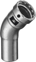 VIEGA 694 739 Viega Megapress-Bogen 45° mit SC-Contur Stahl unlegiert, Zink-Nickel-Beschichtung, Modell 4226.1 VdS-Zulassung DN: 40 D: 1½ 4226,1 Verpackungseinheit:1ST