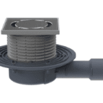 HUTTERER & LECHNER HL90.2 HL90.2 - Balkon- und Terrassenablauf DN40/50 waagrecht mit Geruchsklappe, 123x123/115x115mm 90,2 Verpackungseinheit:1ST