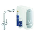 GROHE 31 454 001 GROHE Starter Kit GROHE Blue Home 31454_1, L-Auslauf, Einlochmontage, mit Bluetooth 4.0* und WIFI Datenkommunikation, chrom 31454_1 Verpackungseinheit:1ST
