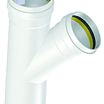 POLOPLAST 06403 PP-Polo-Eco-Plus Premium Abzweiger DN150x100/da160x110mm f.SN8 u.SN12 weiss  Verpackungseinheit:1ST