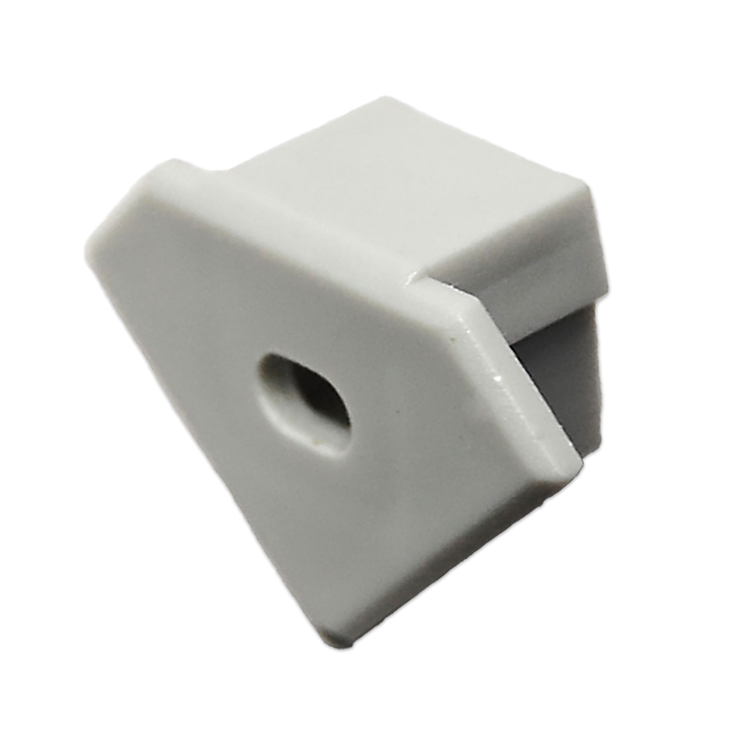 111385_1a ISOLED 111385 Endkappe für Profil ECK10 silber, inkl. Kabeldurchführung – Bild 1