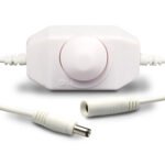 ISOLED 111633 LED Dreh-Controller (Dimmer) weiß, 2A, max. 48 Watt, Rundstecker Anschluss