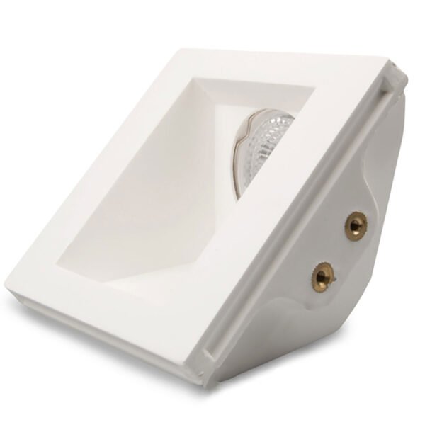 ISOLED 112077 Gips Einbaustrahler für GU10/MR16 Spots, rückversetzt, asymmetrisch, weiß