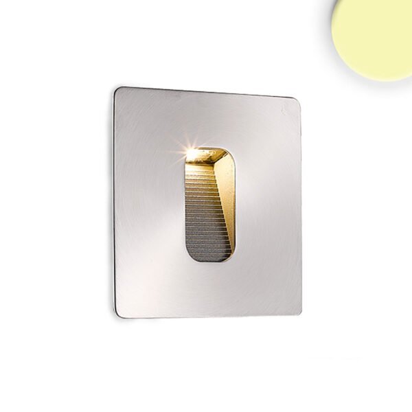 ISOLED 112212 LED Wandeinbauleuchte eckig, IP65, 1x3W CREE, warmweiß, inkl. Einputzdose
