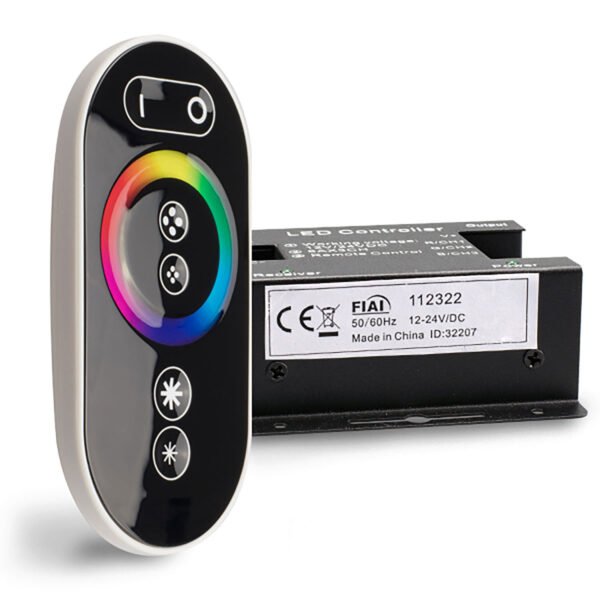 ISOLED 112322 Wireless Touch RGB PWM-Dimmer mit Funk-Fernbedienung Flat, 12-24V DC 3x6A