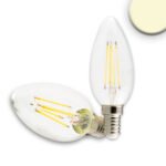 ISOLED 112438 E14 LED Kerze, 4W, klar, warmweiß, dimmbar