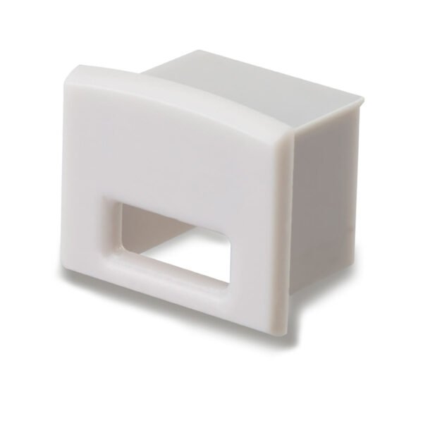 ISOLED 112541 Endkappe EC11 für SURF12 BORDERLESS inkl. COVER3, mit Kabelausgang, PVC, grauweiß