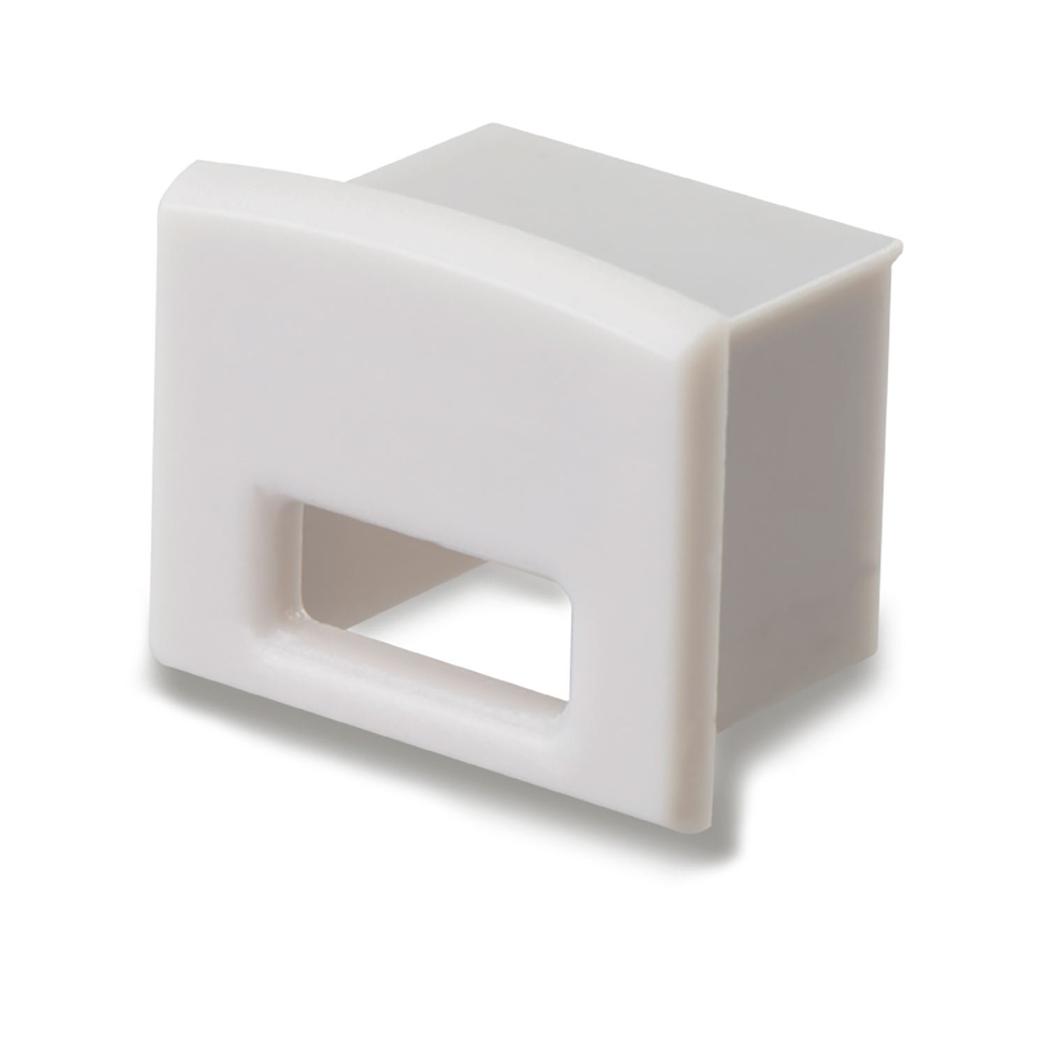 112541 ISOLED 112541 Endkappe EC11 für SURF12 BORDERLESS inkl. COVER3, mit Kabelausgang, PVC, grauweiß – Bild 1