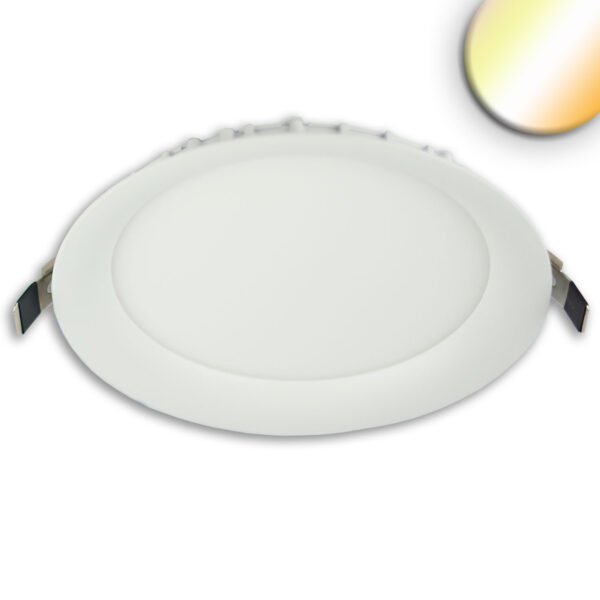 ISOLED 112943 LED Downlight, 24W, ultraflach, ColorSwitch 2600|3100|4000K, dimmbar