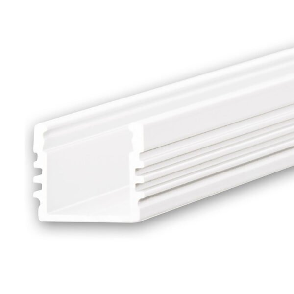 ISOLED 113080 LED Aufbauprofil SURF12 Aluminium pulverbeschichtet weiß RAL 9010, 200cm