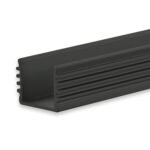 ISOLED 113174 LED Aufbauprofil SURF12 BORDERLESS Aluminium schwarz pulverbeschichtet RAL 9005, 200cm
