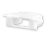 ISOLED 113222 Endkappe EC26W weiß für Profil DIVE12 FLAT mit Kabeldurchführung, 1 STK