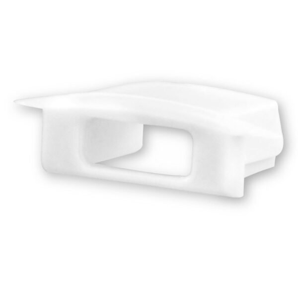 ISOLED 113222 Endkappe EC26W weiß für Profil DIVE12 FLAT mit Kabeldurchführung, 1 STK