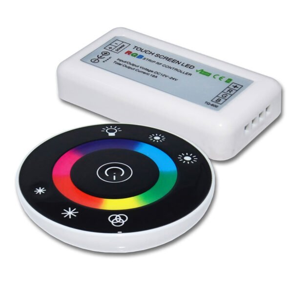 ISOLED 113310 Wireless Touch RGB PWM-Dimmer mit Funk-Fernbedienung Round, 12-24V DC 3x4A
