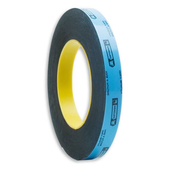 ISOLED 113670 Moulding Tape doppelseitiges PU-Schaum Klebeband, 12mm x 0,8mm, 10m/Rolle