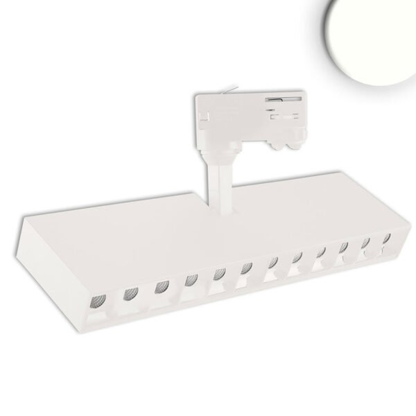 ISOLED 114093 3-Phasen Raster-Schienen-Strahler, 35W, 45°, weiß matt, 4000K