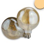 ISOLED 114168 E27 Vintage Line LED Dekobirne 125, 4W ultrawarmweiß, Glas amber, dimmbar