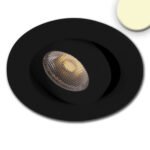 ISOLED 114472 LED Einbauleuchte MiniAMP schwarz, 3W, 24V DC, warmweiß, dimmbar