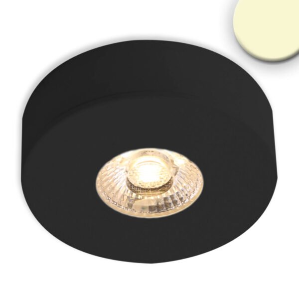 ISOLED 114480 LED Ein- und Unterbauleuchte MiniAMP schwarz, 3W, 24V DC, warmweiß, dimmbar