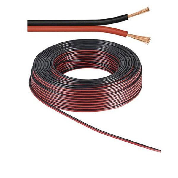 ISOLED 114705 Kabel 50m Rolle 2-polig 0,75mm² H03VH-H YZWL, schwarz/rot, AWG18
