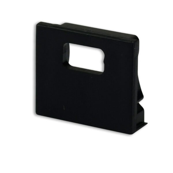 ISOLED 114761 Endkappe EC78B schwarz für Profil PURE12 S mit Kabeldurchführung, 1 STK
