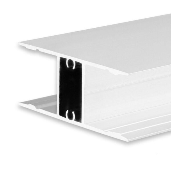 ISOLED 114802 LED Aufbauleuchtenprofil HIDE DOUBLE Aluminium weiß RAL 9003, 200cm