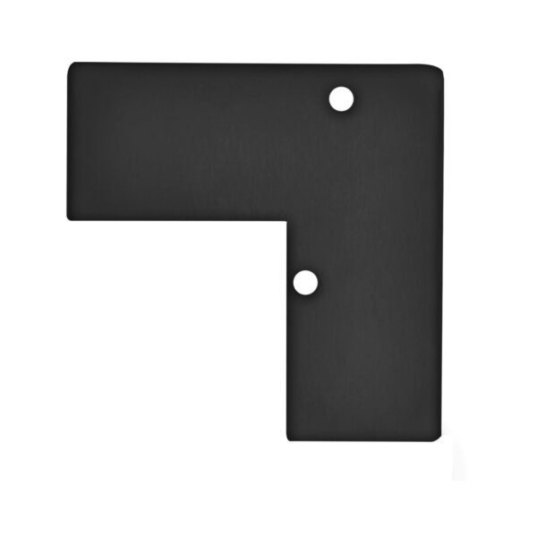 ISOLED 114839 Endkappe EC93 Aluminium schwarz RAL 9005 für Profil HIDE ANGLE inkl. Schrauben