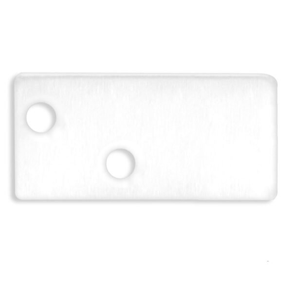 ISOLED 114845 Endkappe EC95 Aluminium weiß RAL 9003 für Profil FURNIT6 S inkl. Schrauben