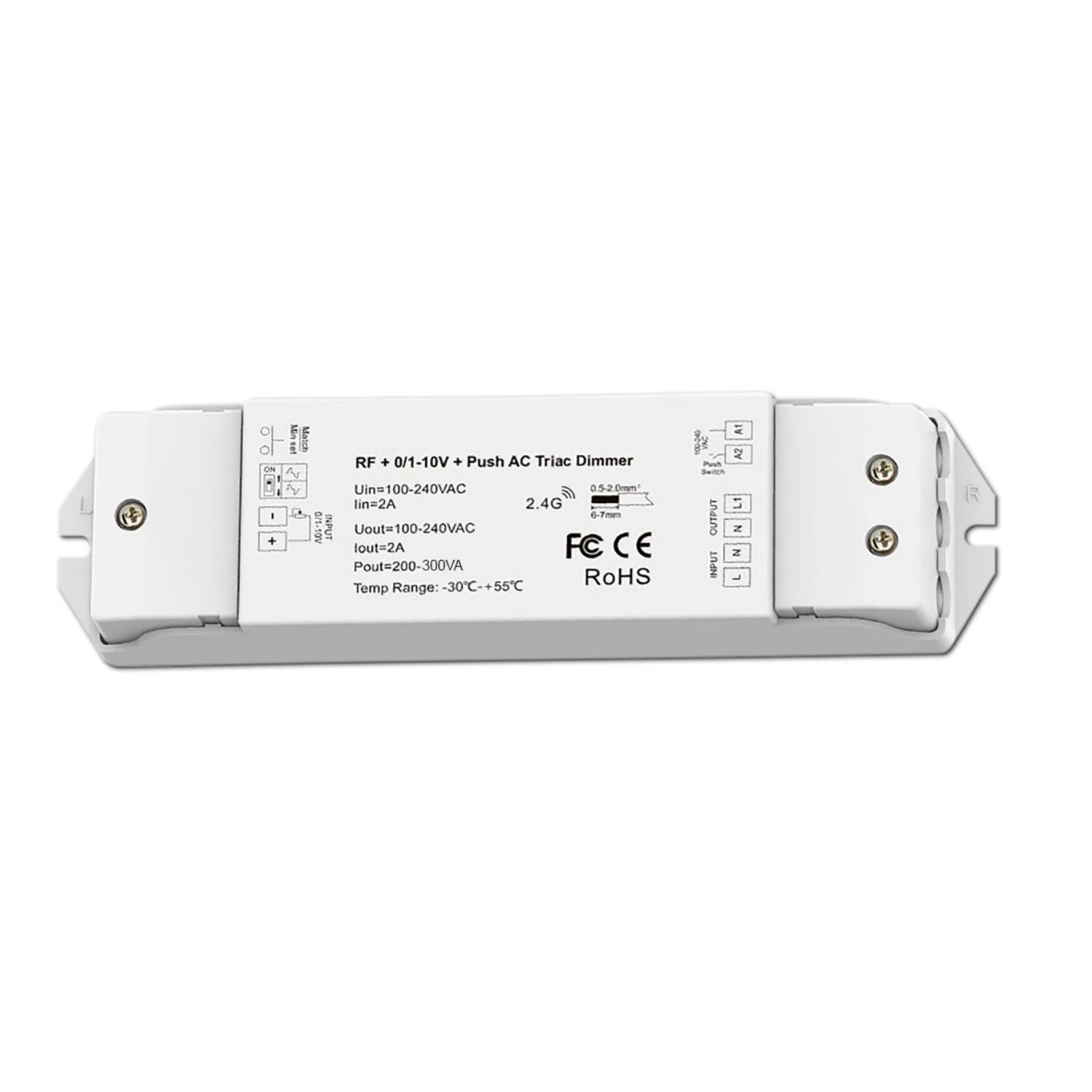 114891_1 ISOLED 114891 Sys-Pro Funk/Push/1-10V Input, Triac-Dimmer, 230V, 300VA, Phasenan-/Abschnitt wählbar – Bild 1