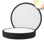 ISOLED 114912 LED Deckenleuchte PRO schwarz, 30W, rund, DN300, ColorSwitch 2700|3000|4000K, dimmbar