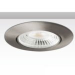 ISOLED 114985 Einbaurahmen Ion rund, Loch 73mm, nickel satin, für GU10/MR16 Spots