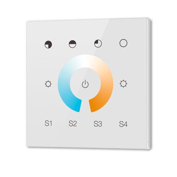 ISOLED 115057 DALI DT8 CCT 1 Gruppe Einbau-Touch Master-Controller, weiß, 230V AC oder DALI-Bus Spannung