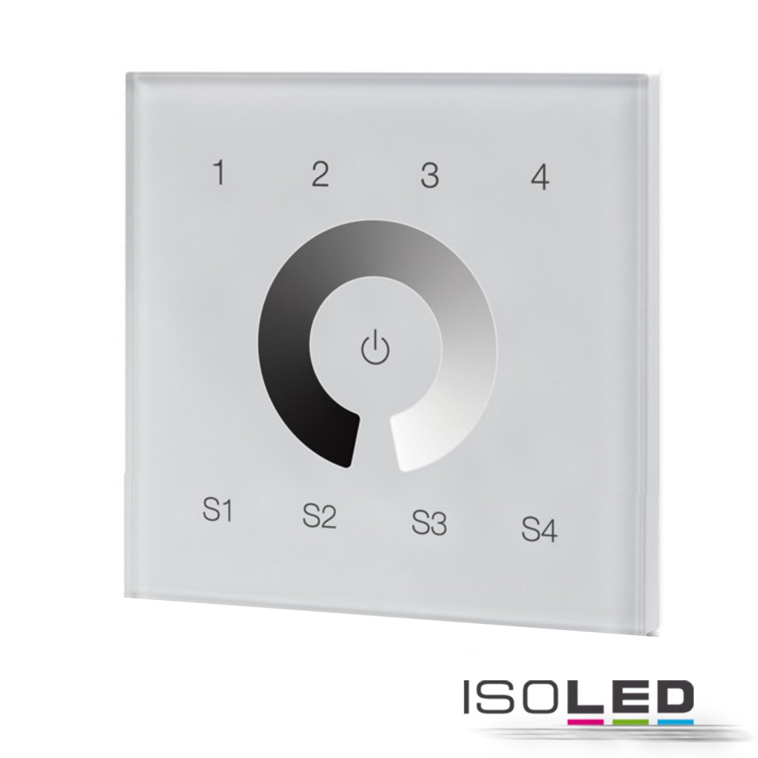 115061_1 ISOLED 115061 DALI 4 Gruppen / 4 Szenen Einbau-Touch Master-Dimmer, weiß, 230V AC oder DALI-Bus Spannung – Bild 1