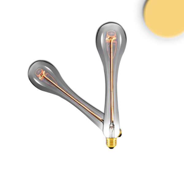 ISOLED 115072 E27 Vintage Line LED Waterdrop, Smoky, 4W, 2200K