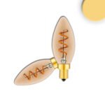 ISOLED 115074 E14 Vintage Line LED Candlebulb, Amber, 3W, 2200K
