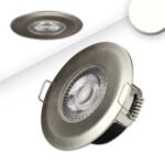ISOLED 115200 LED Einbaustrahler PC68 IP44, brushed, 5W, 38°, neutralweiß, 3 Stufen dimmbar, korrosionsbeständig