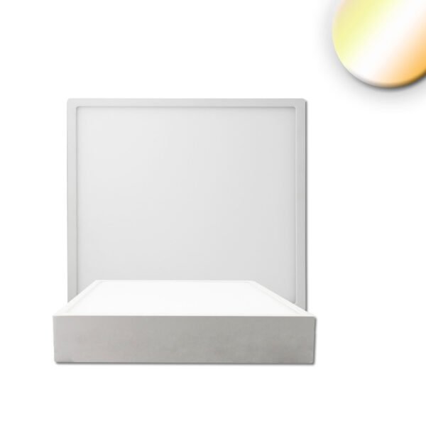 ISOLED 115489 LED Deckenleuchte PRO weiß, 8W, eckig, 120x120mm, ColorSwitch 2700|3000|4000K, dimmbar