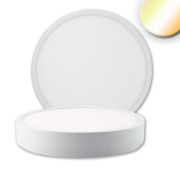 ISOLED 115497 LED Deckenleuchte PRO weiß, 24W, rund, DN225, ColorSwitch 2700|3000|4000K, dimmbar