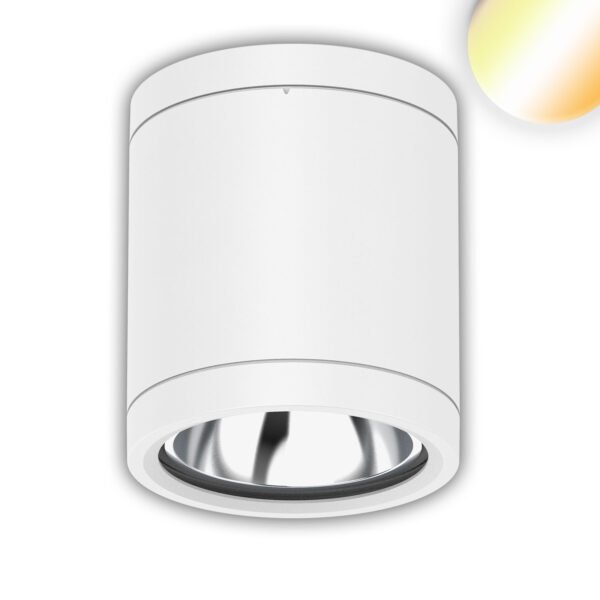 ISOLED 115592 LED Deckenaufbaustrahler IP65, weiß, 10W, ColorSwitch 3000|4000|5000K, dimmbar