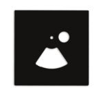 ISOLED 115612 Cover Aluminium eckig 2 schwarz, für Wandeinbauleuchte Sys-Wall68 mit PIR Sensor