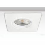 ISOLED 115695 Einbaurahmen eckig, Loch 68mm, weiß, für GU10/MR16 Spots